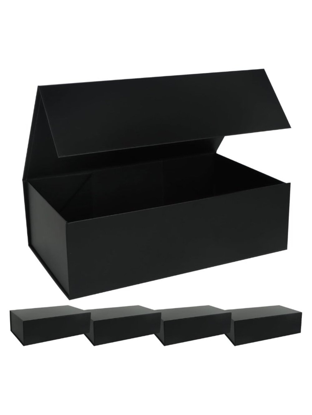 Magnetic Gift Boxes 5 Pack Collapsible Reusable Premium Cardboard Storage